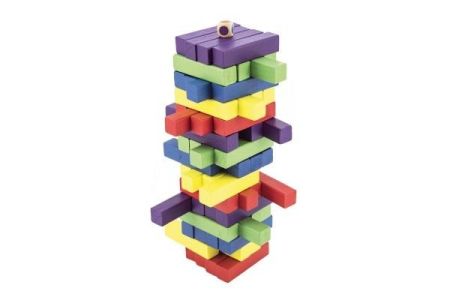 Dřevěná věž barevná - jenga