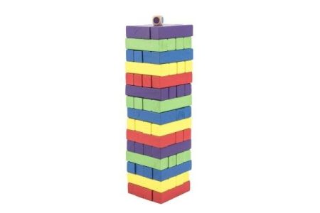 Dřevěná věž barevná - jenga