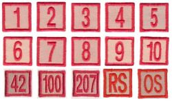 Číslo oddílu pěší různé druhy