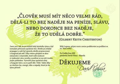 Dekret děkovací Green