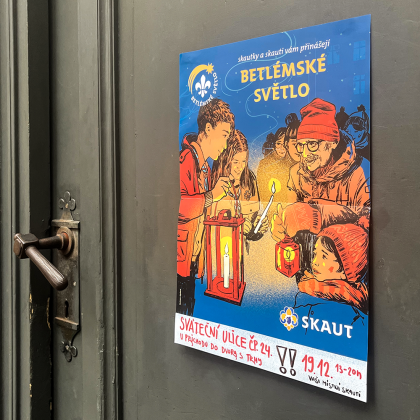 Plakát Betlémské světlo A3 kreslený