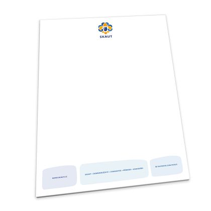 Papír hlavičkový skaut modrý