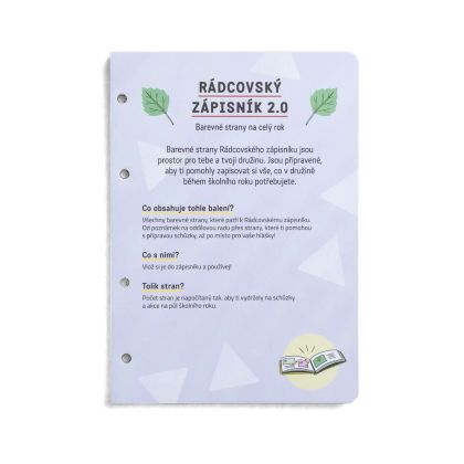 Rádcovský zápisník 2.0 náplň na půl roku