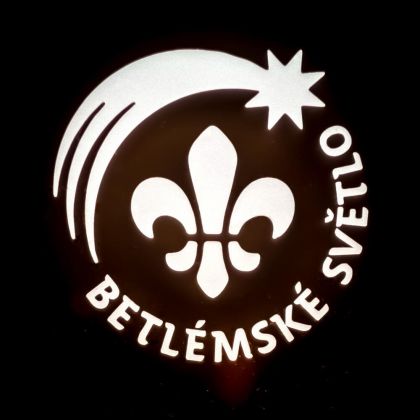 Samolepka Betlémské světlo na lucernu