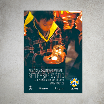 Plakát Betlémské světlo A3 vlče