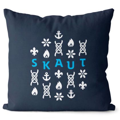 Polštářek ikony SKAUT modrý