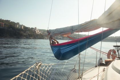 Ticket to the Moon Hamaka King size aqua/pink