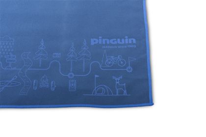 Pinguin Micro towel Map L blue