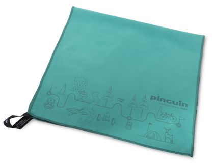 Pinguin Micro towel Map XL petrol