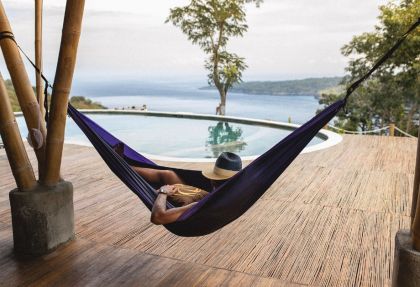 Ticket to the Moon Hamaka King size navy blue/purple