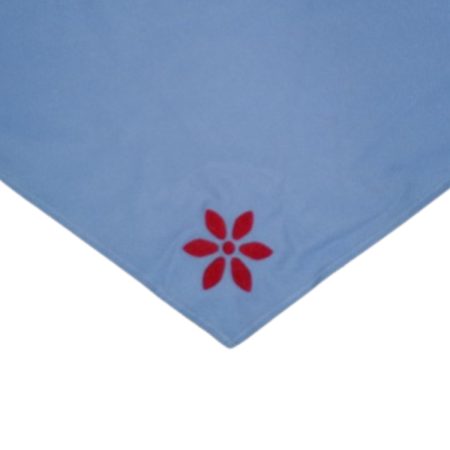 Šátek rozlišovací světle modrý s výšivkou