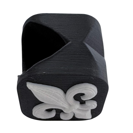 Turbánek 3D hranatý, lilie bílá