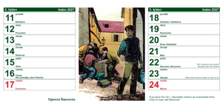 Stolní kalendář 2027 Rychlé šípy