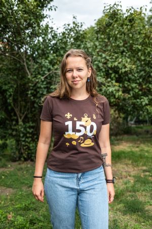 Triko Svojsík 150 let dámské hnědé