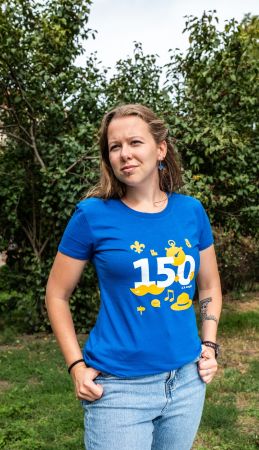 Triko Svojsík 150 let dámské modré