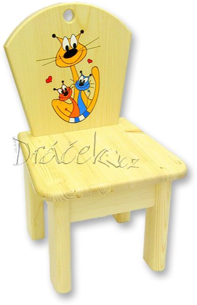 Dětská židlička Kočka s koťaty