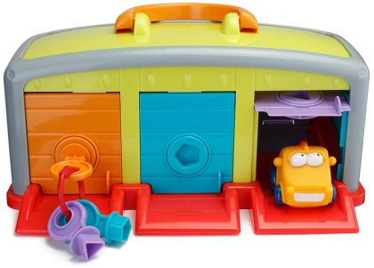 Little Hero, Garáž s autíčky 3ks + doplňky plast 30x14x13cm v krabici