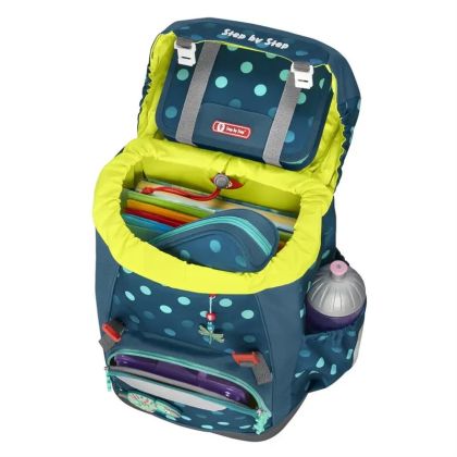 Školní batoh pro prvňáčky – 5dílný set, Step by Step GRADE Tropical Chameleon, AGR