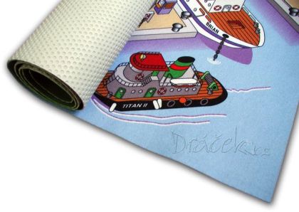 Hrací podložka Město s přístavem 100x150