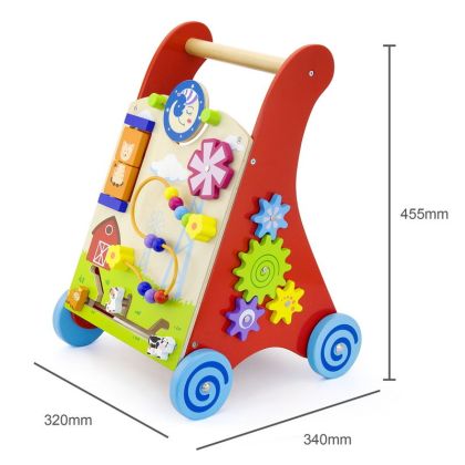 VIGA, Dřevěné chodítko s herními prvky