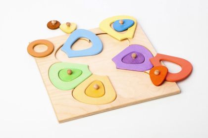 Dřevěné Puzzle Kytka malá