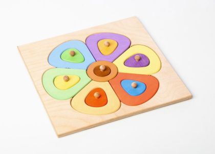 Dřevěné Puzzle Kytka malá