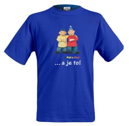 Tričko Pat a Mat Gesto pro dospělé royal modré