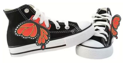 Motýlí křídla na boty oranžová