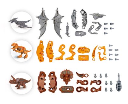 BUKI , Dino Builders Stavebnice 3 Dinosaurů