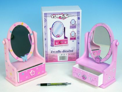 Teddies, Zrcadlo, šperkovnice - zásuvka,dřevo