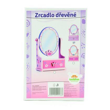 Teddies, Zrcadlo, šperkovnice - zásuvka,dřevo