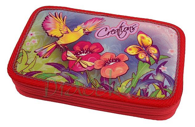 Plněné školní pouzdro EMIPO dvoupatrové 01 Elegant Creations