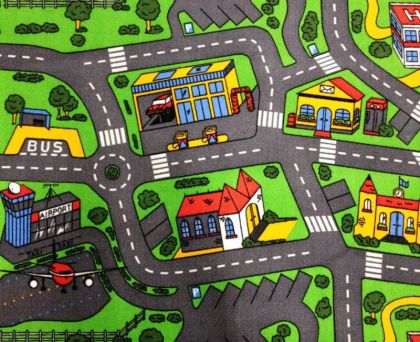 Hrací koberec City Life 95x200 cm