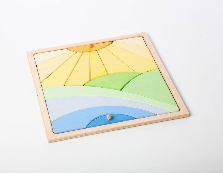 Dřevěné Puzzle Slunce
