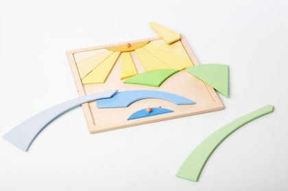 Dřevěné Puzzle Slunce