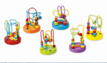 Edukační labyrint dřevo/kov 9x12cm