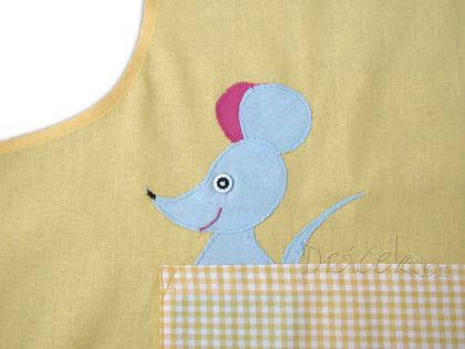 Zástěrka Myš žlutá velká