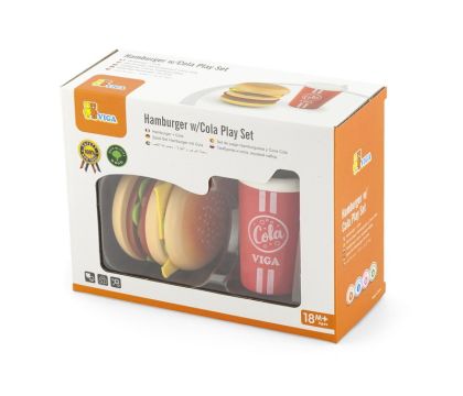 VIGA, Dřevěný hamburger a nápoj