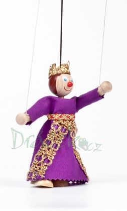 Loutka - královna Alžběta s vodícími šňůrkami