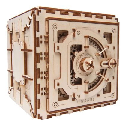 Ugears 3D dřevěné mechanické puzzle Trezor
