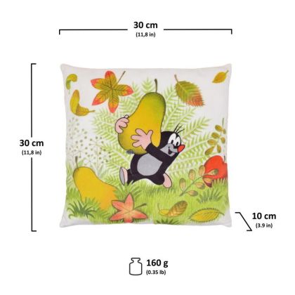 MÚ Brno Polštář Krtek 30x30 cm, hruška