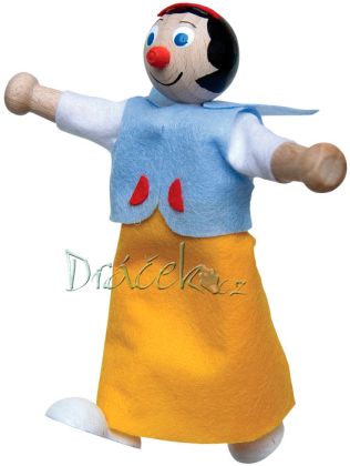 Loutka - Sněhurka s vodícími šňůrkami