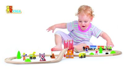 VIGA, Dřevěná vláčkodráha 39 ks