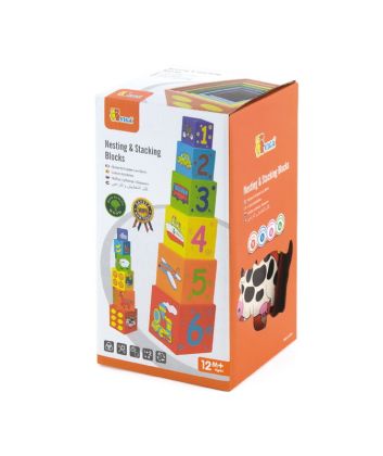 VIGA, Dřevěné stavěcí kostky 6ks