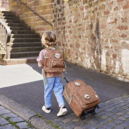 Lässig Dětský kufr TROLLEY Happy Prints caramel