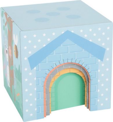 Small Foot Skládací věž pastelová se zvířátky