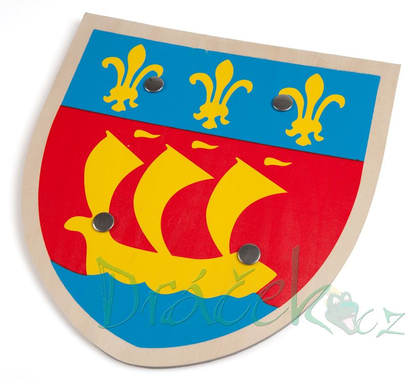Dřevěný královský štít