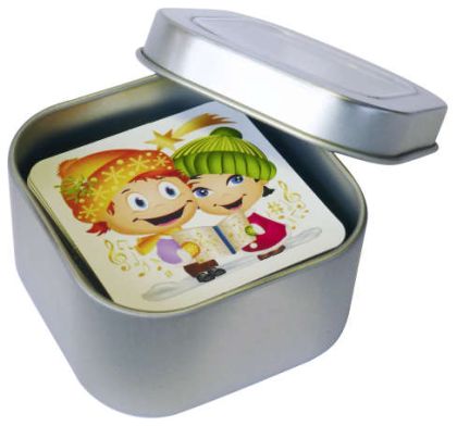 Pexeso Zvyky a tradice voděodolné 64 karet v plechové krabičce 6x6x4cm Hmaťák