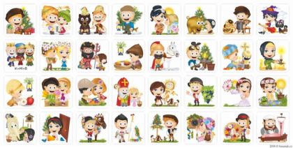 Pexeso Zvyky a tradice voděodolné 64 karet v plechové krabičce 6x6x4cm Hmaťák