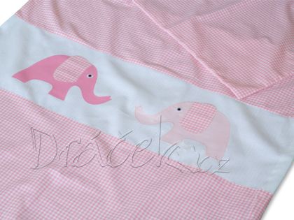 Dětské povlečení Slon růžový malé